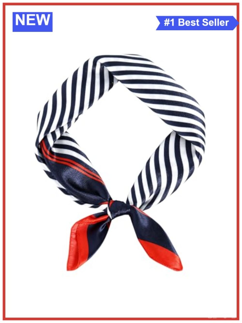 Small Neckerchief Square Scarf Silk Feel Polyester Ascot Costume Accessory